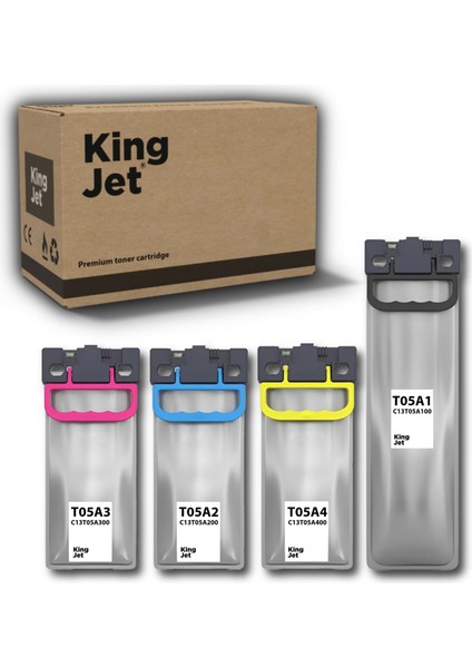 Epson Uyumlu WF-C879R Standart Kapasiteli 4 Renk (Takım) Çipli Muadil Kartuş | T05A1