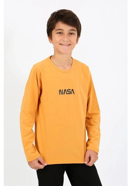 Erkek Çocuk Uzun Kol Penye Pijama Takım Sarı fiyatları