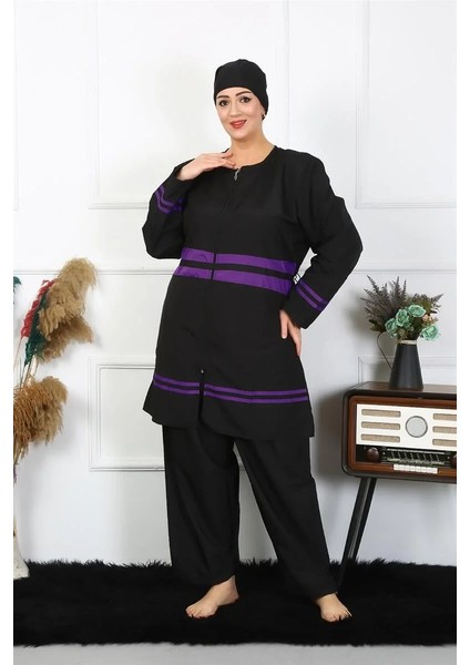 Büyük Beden Tesettür Mayo Siyah