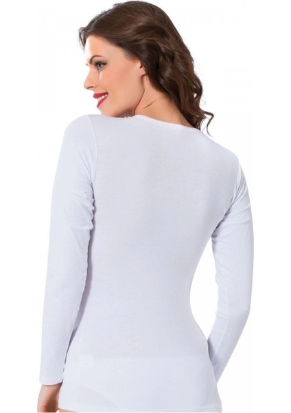 Bayan Uzun Kol Body Beyaz fırsatları