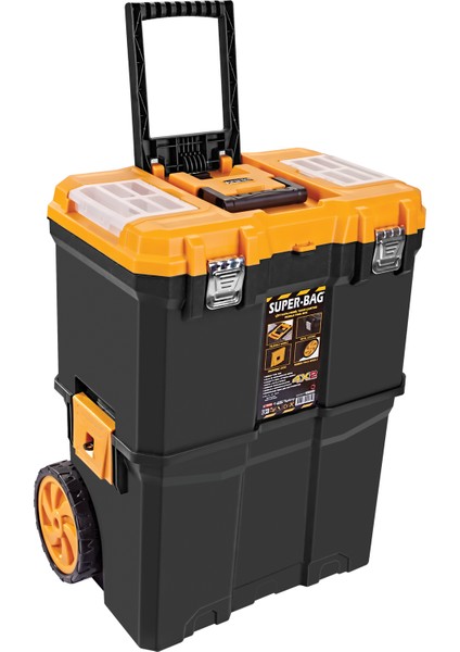 Süper Bag ASR-5070 Çift Katlı Mobil Tekerlekli Takım Çantası