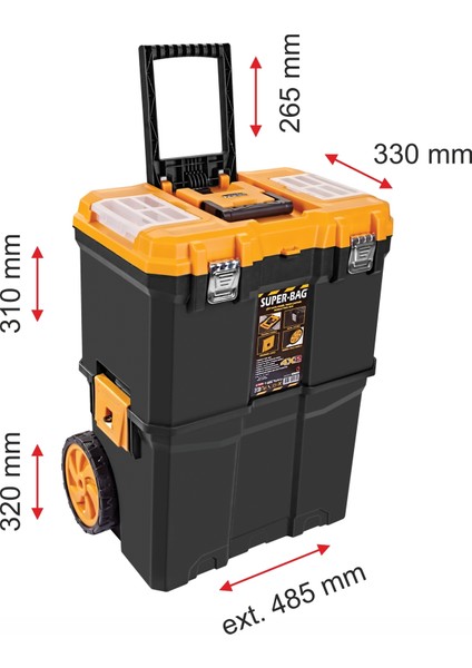 Süper Bag ASR-5070 Çift Katlı Mobil Tekerlekli Takım Çantası fiyatları