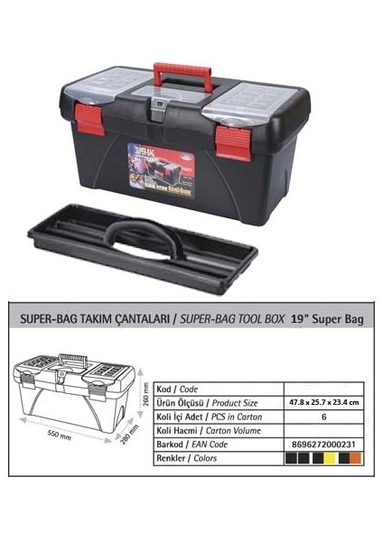 Süper Bag ASR-2018 Takım Çantası 19''