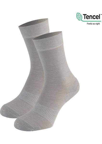 Erkek Ekstra Yumuşak Dikişsiz Açık Gri Soket Çorap