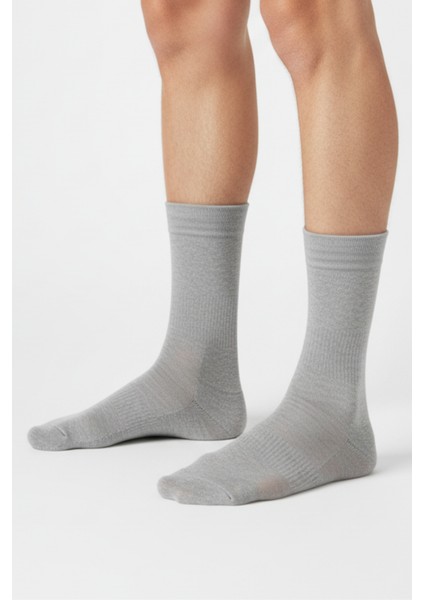 Erkek Ekstra Yumuşak Dikişsiz Açık Gri Soket Çorap fiyatları