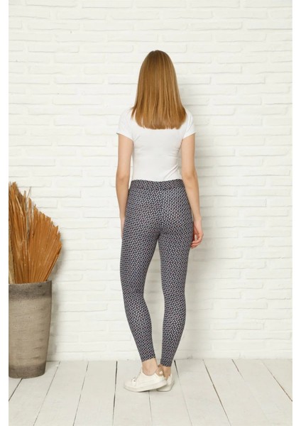 Penye Likralı Tayt Lacivert modelleri