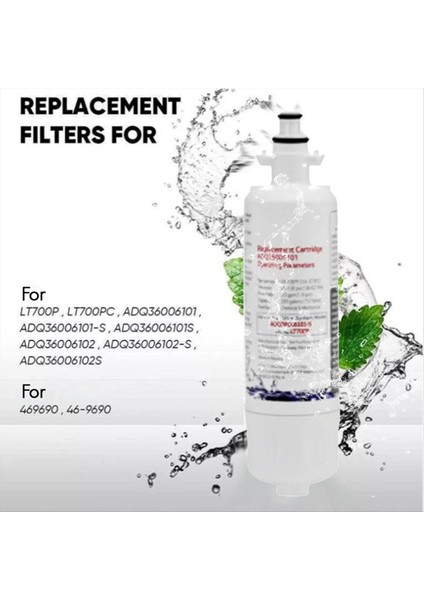 Kenmore 9690/LG LT700P Için 2 Adet LT700P Buzdolabı Filtresi (Yurt Dışından) modelleri