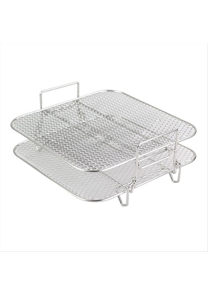Paslanmaz Çelik Airfryer Tencere Çift Katmanlı Raf Kare 5qt/5.7qt/6.8qt (Yurt Dışından)