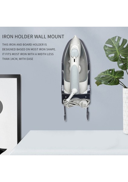 Ütü Masası Tutucu Duvara Monte Ütü Masası Saklama Düzenleyici Siyah (Yurt Dışından) fiyatları