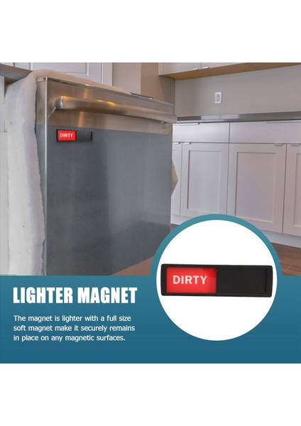 Temiz Kirli Bulaşık Makinesi Mıknatısı - Kolay Okunabilir Çizilmez Siyah (Yurt Dışından) indirimleri