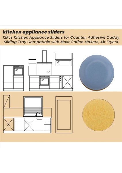 Tezgah Için 12 Adet Mutfak Aletleri Sürgüsü, Yapışkanlı Raf Sürgüsü (Yurt Dışından) fırsatları