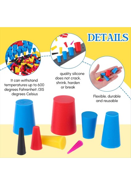 250 Adet 8 Boyutlu Silikon Koni Tıkacı Kiti Toz Boya Kiti (Yurt Dışından) fiyatları