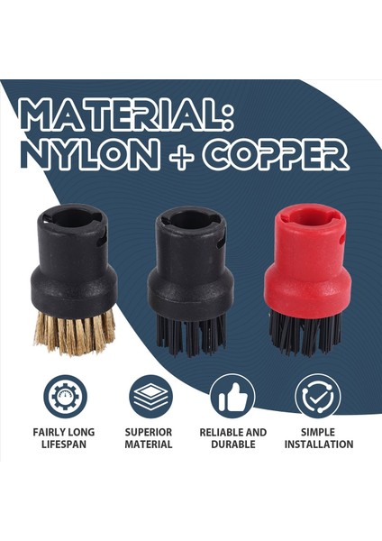 Karcher Sc1 Sc2 Sc3 Sc4 Için 3 Adet Nozullu Naylon Pirinç Kıl Fırçalar (Yurt Dışından) fırsatları