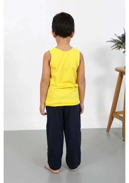 Erkek Çocuk Sıfır Kol Penye Pijama Takım Sarı indirimleri