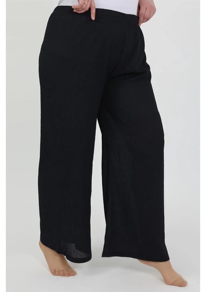 Kadın Büyük Beden Bürümcük Pantolon Lacivert fiyatları