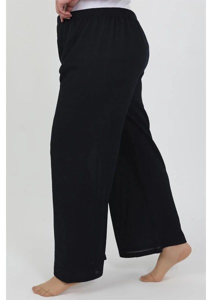 Kadın Büyük Beden Bürümcük Pantolon Lacivert fırsatları