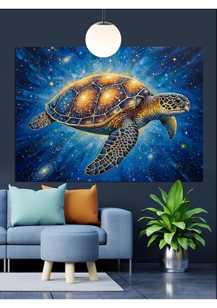 Deniz Kaplumbağası Okyanus Derinlik Dekoratif Kanvas - Mdf Ahşap Tablo fiyatları