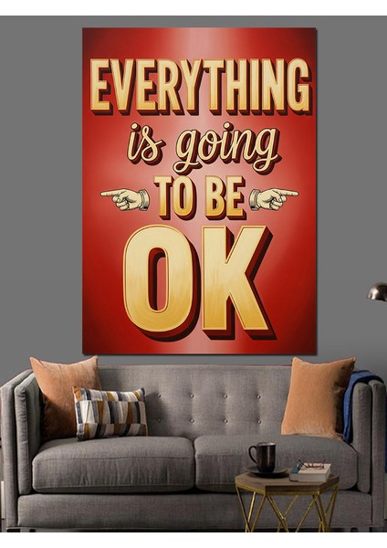 Her Şey Iyi Olacak Sözü Dekoratif Kanvas - Mdf Ahşap Tablo