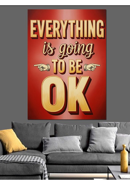 Her Şey Iyi Olacak Sözü Dekoratif Kanvas - Mdf Ahşap Tablo fiyatları