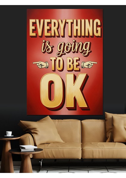 Her Şey Iyi Olacak Sözü Dekoratif Kanvas - Mdf Ahşap Tablo fırsatları