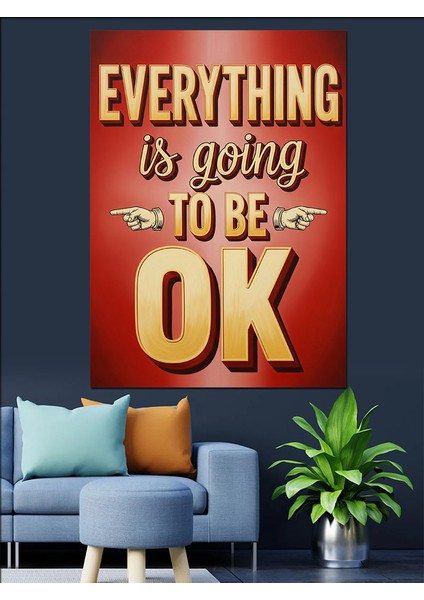 Her Şey Iyi Olacak Sözü Dekoratif Kanvas - Mdf Ahşap Tablo indirimleri