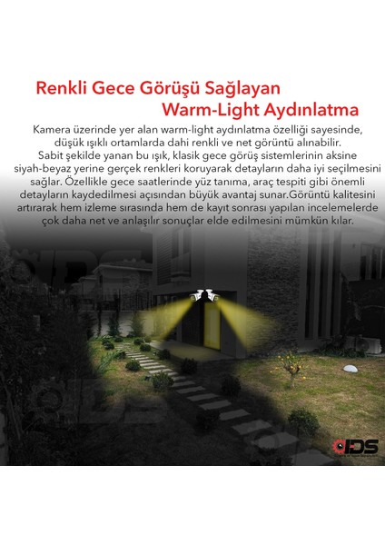 5 Kameralı Renkli Gece Görüşlü 5mp Lensli Fullhd Gece Görüşlü 9 LED Kamerası Seti - Nohdd modelleri