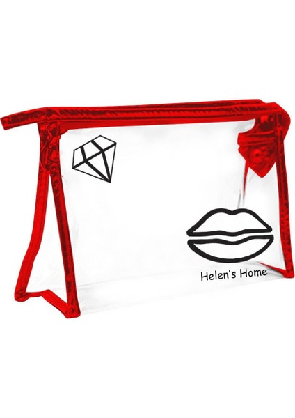 Valiz Bavul Içi Düzenleyici Şeffaf Kozmetik Çantası Kırmızı fiyatları