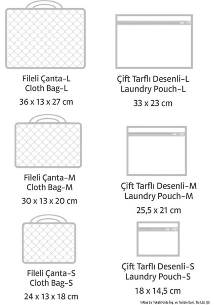 6'lı Bavul Organizer Seti indirimleri