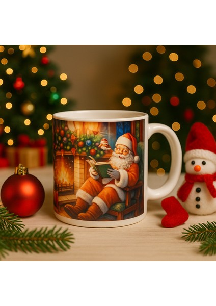 Sıcak ve Neşeli Noel Baba Temalı Yılbaşı Kupa, Yılbaşı Keyfi Için Güzel Bir Seçim