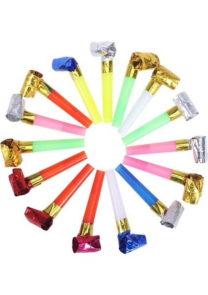 30 Adet Renkli, Sesli, Uzayan Noel ve Yılbaşı Düdüğü Seti modelleri