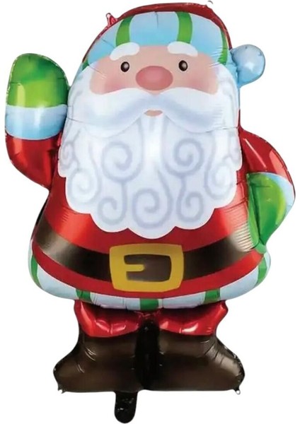 Yeşil Noel Baba Eldivenli Yılbaşı Balonu 89X75 Cm, Kutlama Süsleri