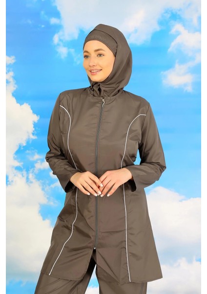 Kadın Tam Tesettür Füme Mayo fiyatları