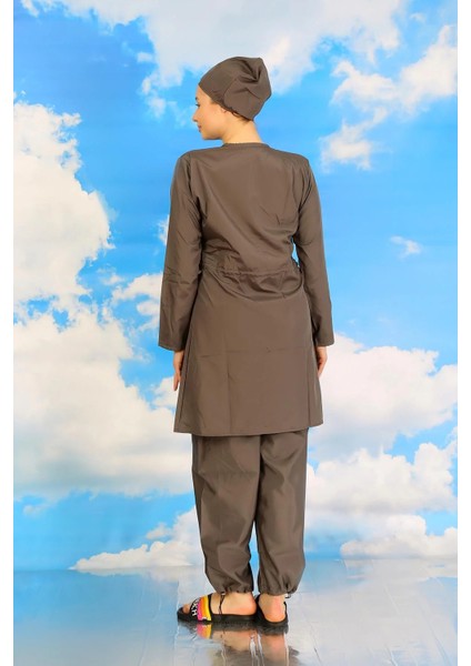 Kadın Tam Tesettür Füme Mayo modelleri