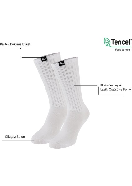 Unisex Ekstra Yumuşak Dikişsiz Beyaz Soket Çorap fiyatları