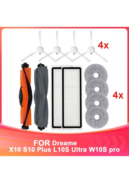 Dreame Sweeper X10 S10 Plus L10S Ultra W10S Pro Mijia Çok Amaçlı Yedek Sarf Malzemeleri Süpürge Aksesuarları (Yurt Dışından)