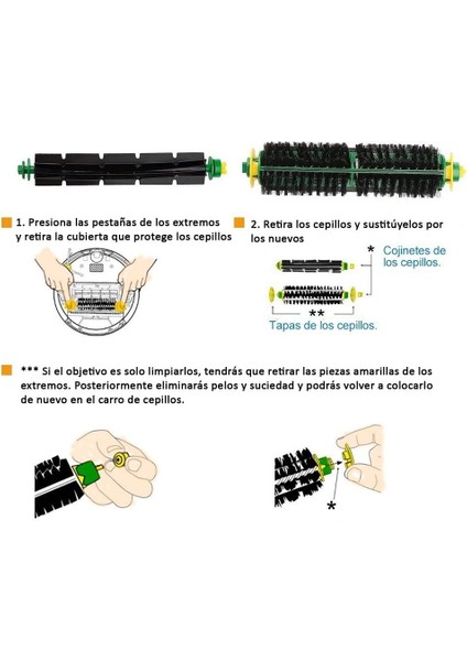 Roomba 500, 505, 521, 510, 530, 531, 532, 534, 535, 545 Için Yedek Kit (Yurt Dışından) indirimleri