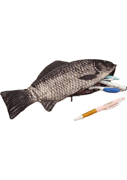 Balık Şeklinde Kalem Kutusu Yenilikçi Balık Kalem Çantası Komik Kalem Kutusu Yaratıcı Balık Kalem Çantası (Yurt Dışından)