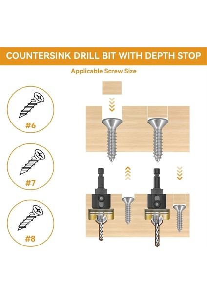 82 Derece Ahşap Işleme Havşa Matkap Uçları Karbür Uçlu, Ayarlanabilir Derinlik Durdurucu, Itmesiz Bilyalı Rulman (Yurt Dışından) indirimleri