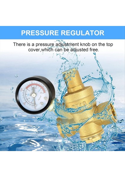 Göstergeli 1/2 Inç Su Basınç Regülatörü, Ayarlanabilir Su Basıncı (Yurt Dışından) modelleri