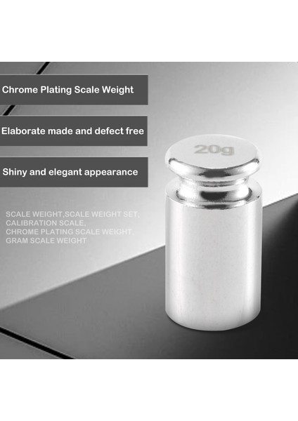 Krom Kaplama Kalibrasyon Gram Terazi Ağırlık Seti Gümüş Beyazı (Yurt Dışından) indirimleri
