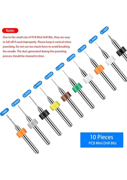 El Matkap Seti, 10 Adet Pcb Mini Matkap Ucu ve 25 Adet Mikro Tip Büküm Matkap Ucu ile Reçine Polimer Için Pim Mengene El Matkabı (Yurt Dışından) modelleri