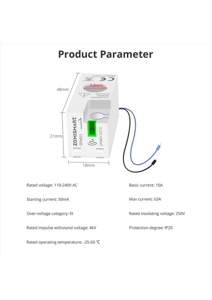 Zemismart Tuya Zigbee Mini Enerji Ölçer Elektrik Monitör Sensörü (Yurt Dışından) fiyatları