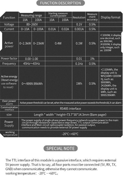 Arduino Ttl Için 10A Pzem 004T 3.0 Wattmetre Akım Test Modülü (Yurt Dışından) modelleri