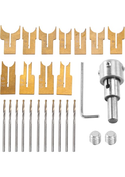 Ahşap Boncuk Matkap Ucu Bilyalı Freze Kesici Seti 24 Parça Ağaç Işleme Aleti (Yurt Dışından)