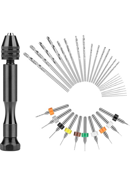El Matkap Seti, 25 Parça Büküm Matkap Ucu ve 10 Parça Pcb Mini Matkap Ucu, Reçine Polimer Kil Için Mücevher Delme Aleti (Yurt Dışından)