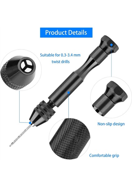 El Matkap Seti, 25 Parça Büküm Matkap Ucu ve 10 Parça Pcb Mini Matkap Ucu, Reçine Polimer Kil Için Mücevher Delme Aleti (Yurt Dışından) modelleri