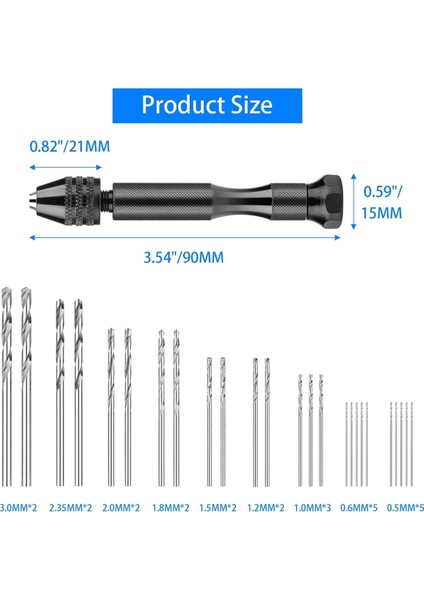 El Matkap Seti, 25 Parça Büküm Matkap Ucu ve 10 Parça Pcb Mini Matkap Ucu, Reçine Polimer Kil Için Mücevher Delme Aleti (Yurt Dışından) fırsatları