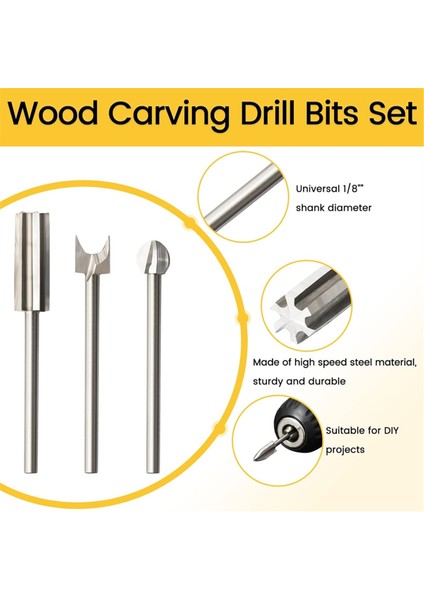 Ahşap Oyma Matkap Uçları Seti 11 Parça Gravür Matkap Aksesuarları (Yurt Dışından) modelleri