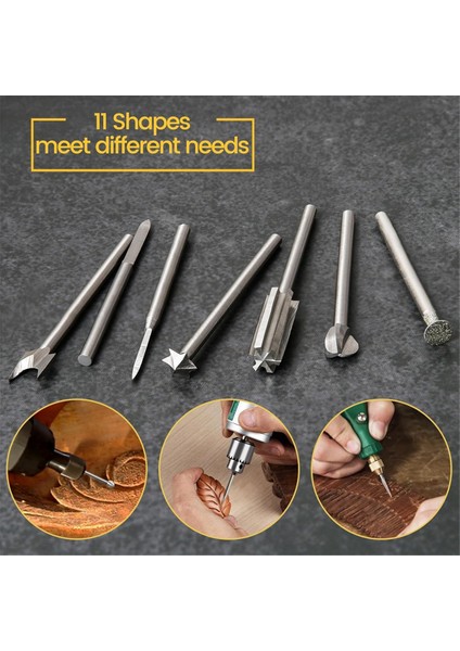 Ahşap Oyma Matkap Uçları Seti 11 Parça Gravür Matkap Aksesuarları (Yurt Dışından) fırsatları