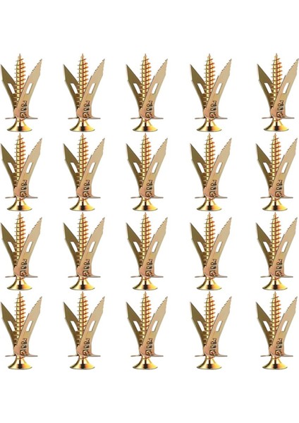 100 Adet Vidalı Kendiliğinden Delinebilen Alçıpan Dübelleri, Geliştirilmiş Çinko Kaplamalı Çelik Içi Boş Duvar Dübelleri (0,47X1,57 Inç) ve Vidalar (Yurt Dışından)